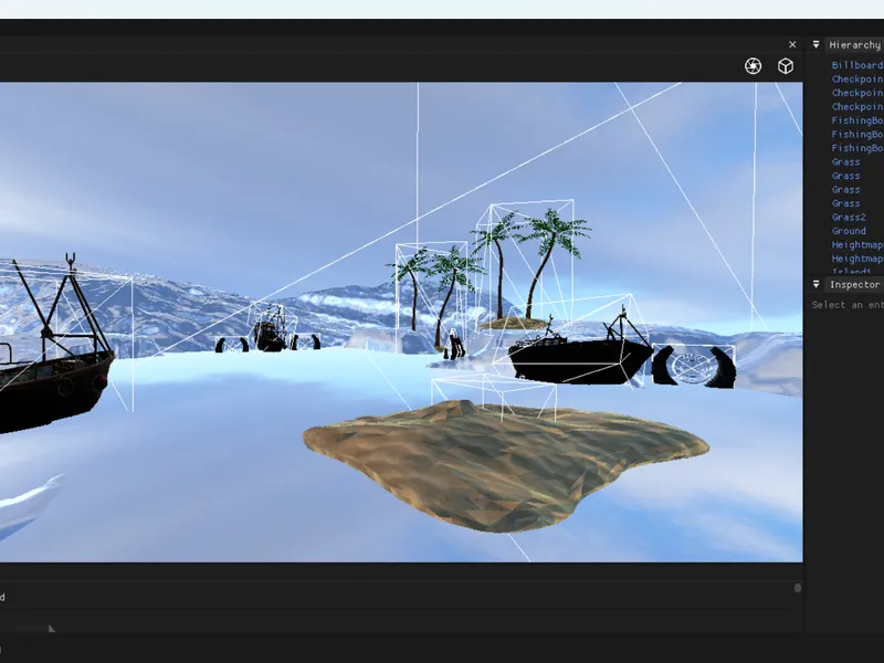 Physics Debug Renderer showing collision shapes