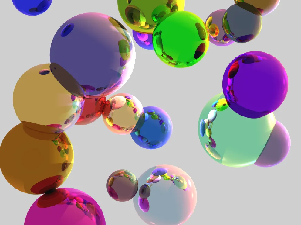 Screenshot of Ray-tracing and image synthesis